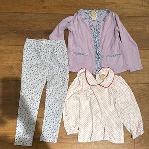 Floral and Polka Dot Kids Outfit Set